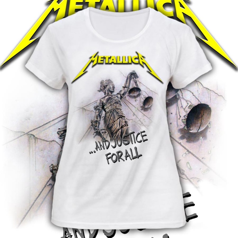 Metallica And Justice For All Polera De Mujer Impresion Dtg Poleras