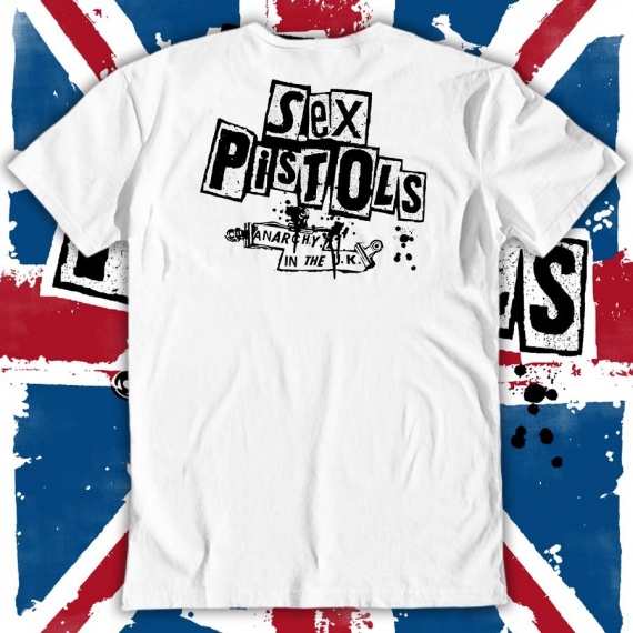 Sex Pistols Anarchy In The Uk Polera Hombre Serigraf A Blanca