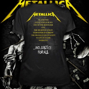METALLICA “AND JUSTICE FOR ALL” polera mujer 100% algodón softstyle