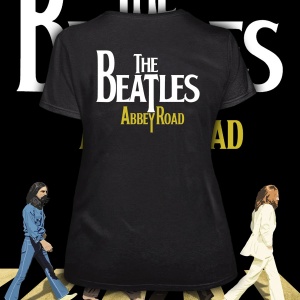 THE BEATLES "Abbey Road" polera de mujer algodón serigrafía