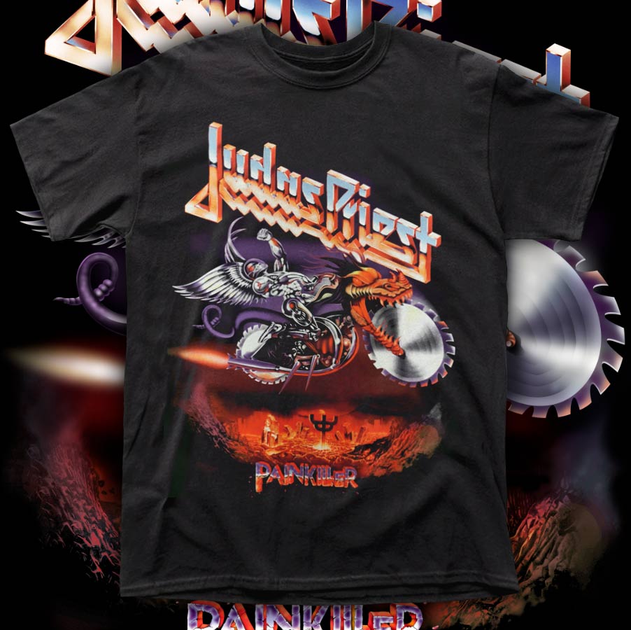 Judas Priest "PAINKILLER" polera rock hombre serigrafía