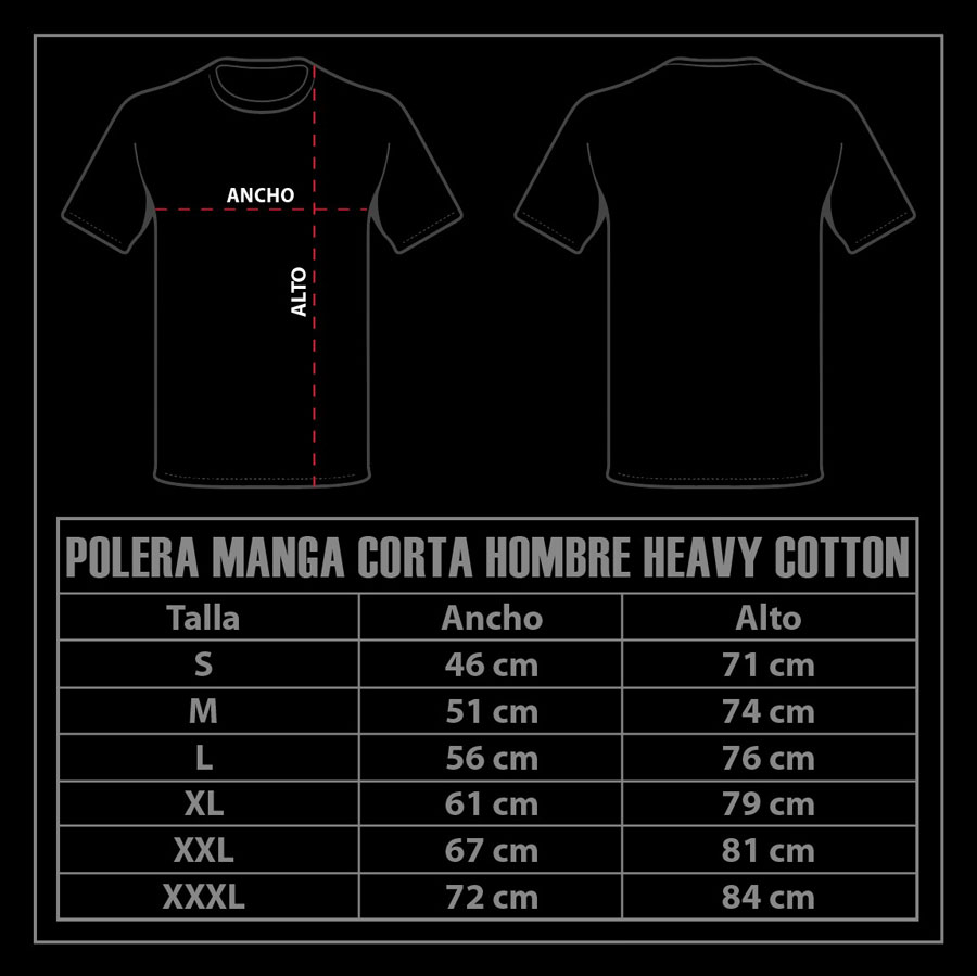 polera-magna-corta-hombre-heavy-cotton-tallas-medidas