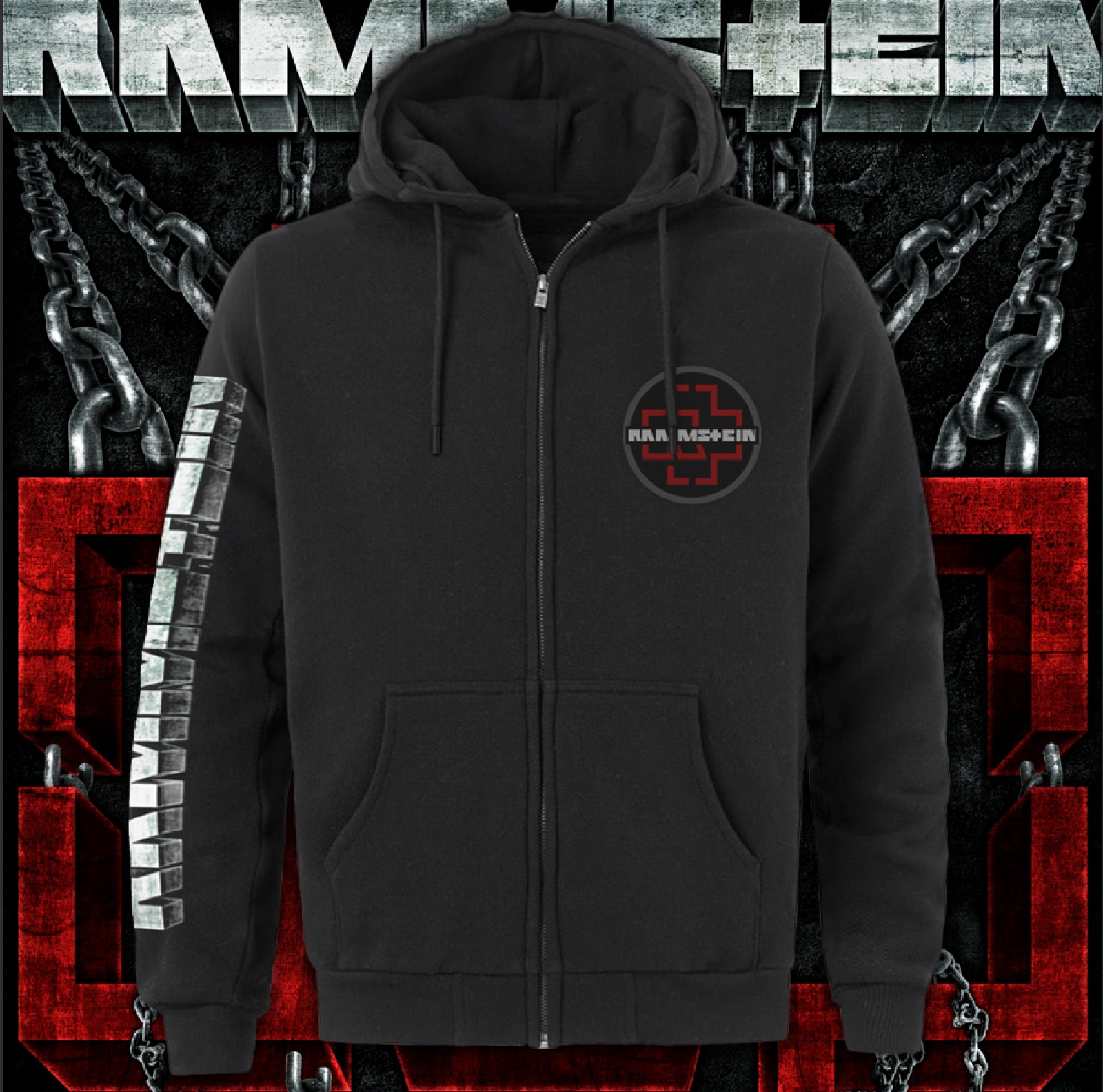 RAMMSTEIN SKULL & CHAINS polerón