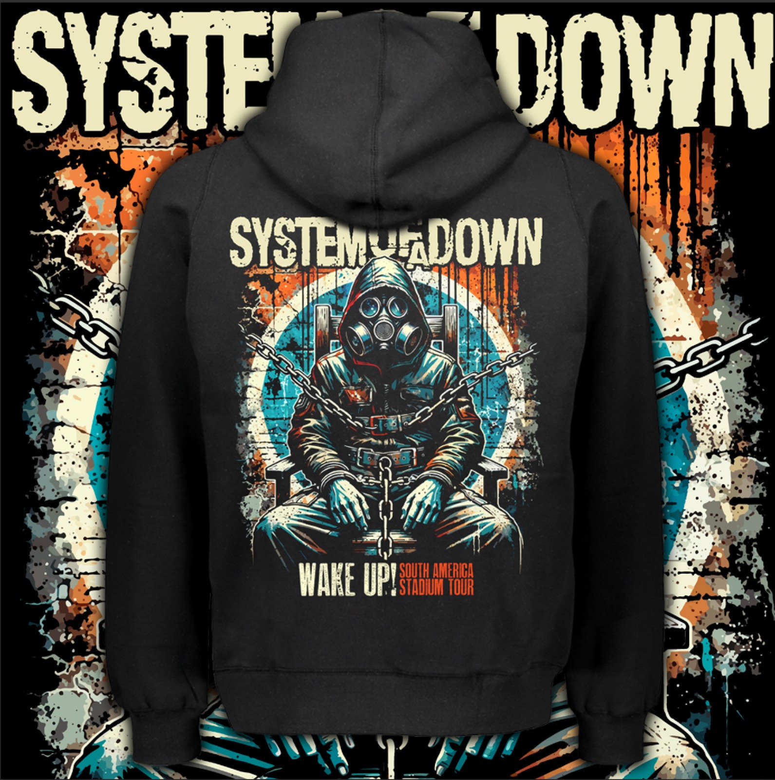 SYSTEM OF A DOWN "WAKE UP! SOUTHAMERICA STADIUM" polerón unisex