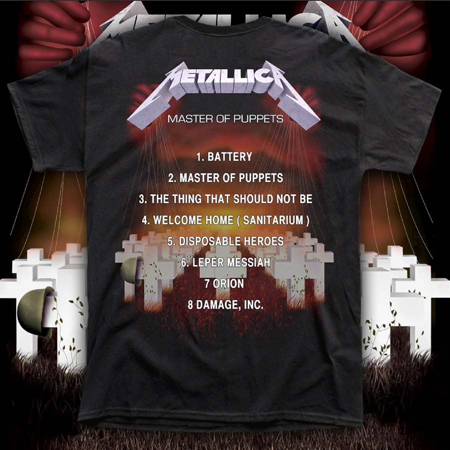 METALLICA "MASTER OF PUPPETS" polera hombre serigrafía