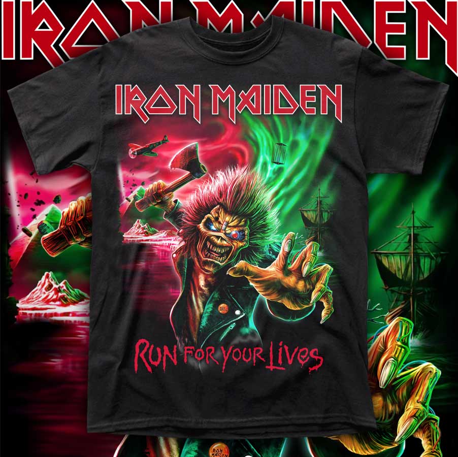 IRON MAIDEN "RUN FOR YOUR LIVES" POLERA ROCK HOMBRE f