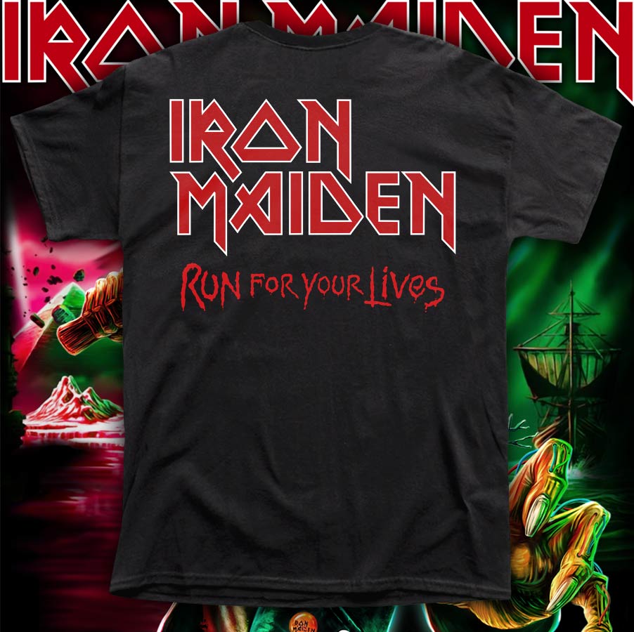 IRON MAIDEN "RUN FOR YOUR LIVES" POLERA ROCK HOMBRE e