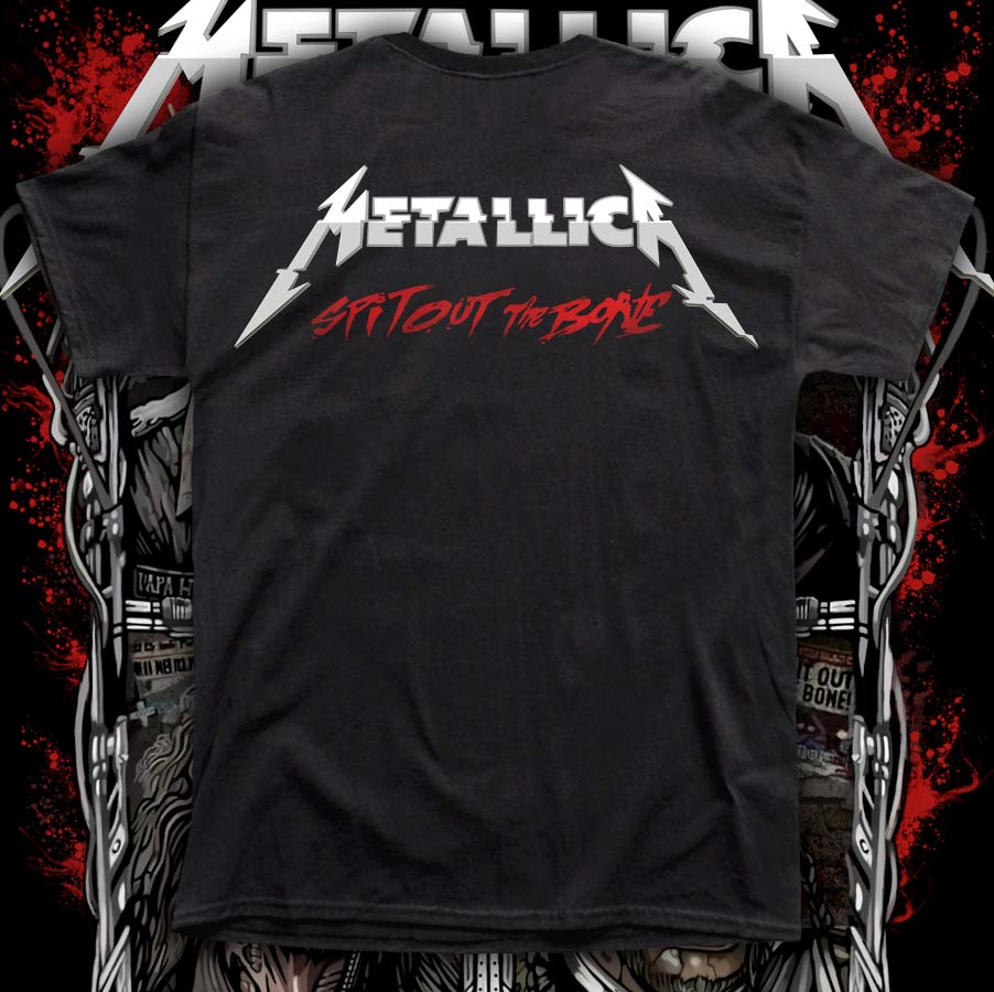 METALLICA "SPIT OUT THE BONE" polera hombre serigrafía