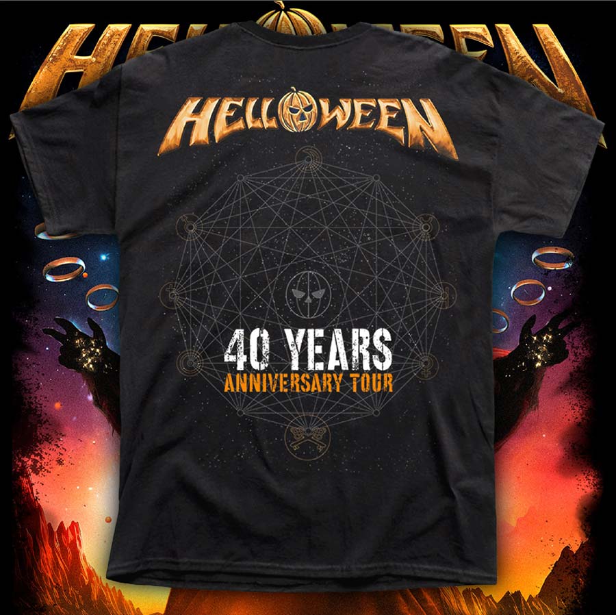 HELLOWEEN 40 YEARS ANNIVERSARY TOUR POLERA HOMBRE Serigrafía e