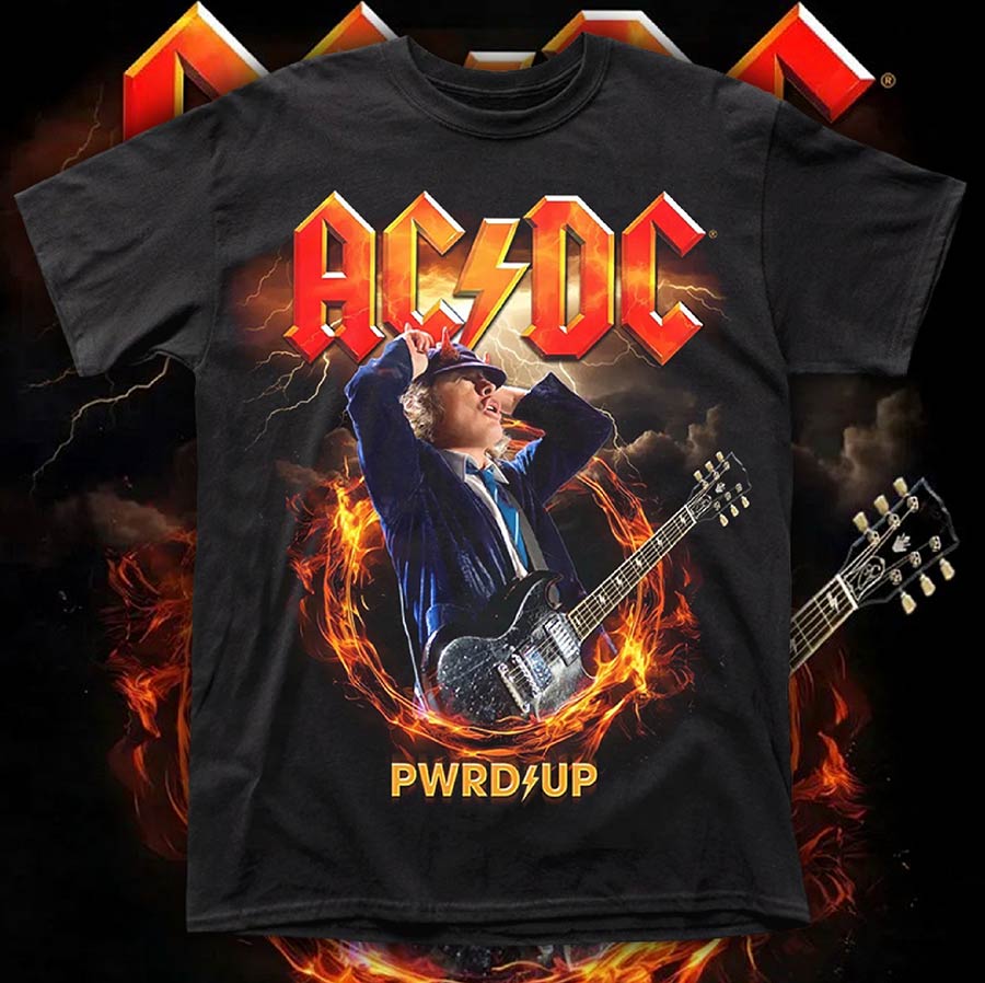AC/DC “PWR UP TOUR" polera serigrafía f