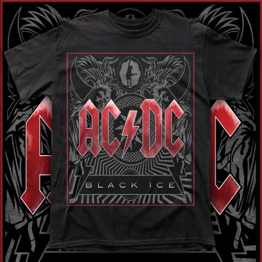AC/DC “BLACK ICE" polera serigrafía