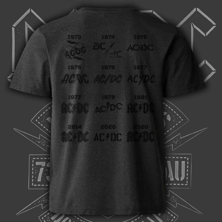AC/DC “LOGOS 53 YEARS" polera serigrafía e