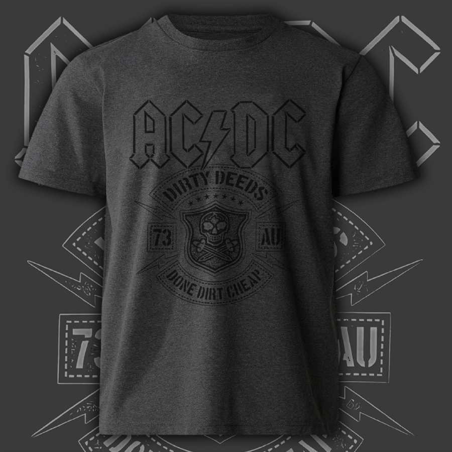 AC/DC “LOGOS 53 YEARS" polera serigrafía f