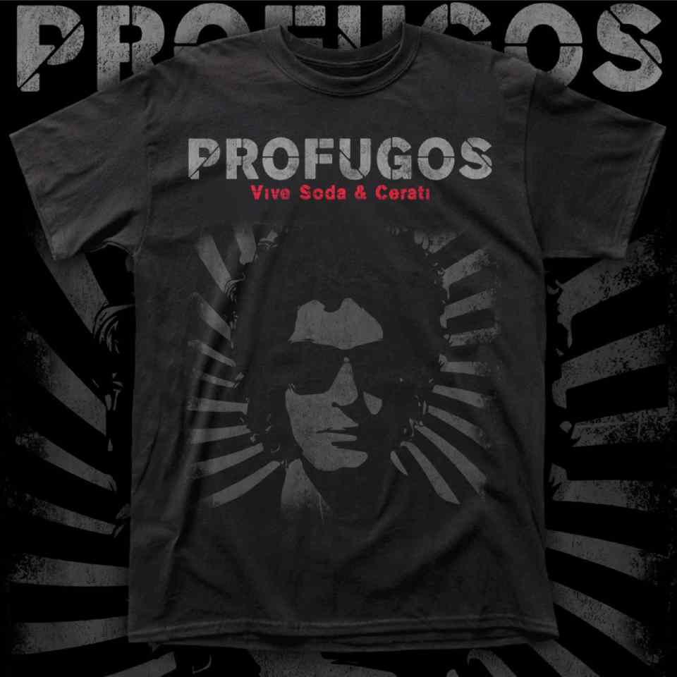 SODA STEREO "PRÓFUGOS" POLERA DE HOMBRE IMPRESION DTG