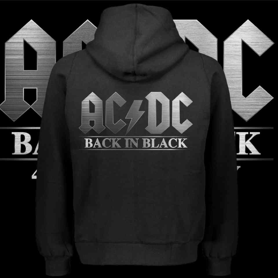 AC/DC "BACK IN BLACK" polerón unisex