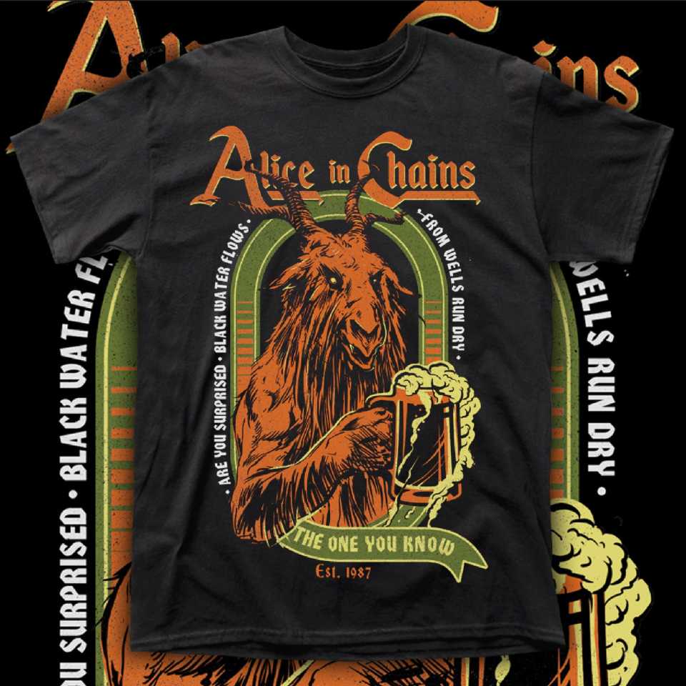 ALICE IN CHAINS "DEVILS BREW" POLERA HOMBRE SERIGRAFÍA d
