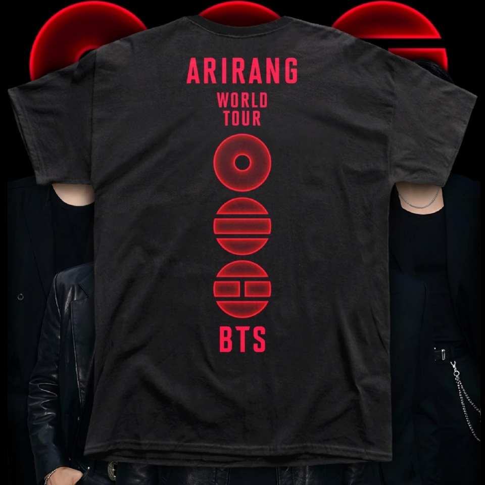 BTS "WORLD TOUR ARIRANG" POLERA HOMBRE SERIGRAFÍA e